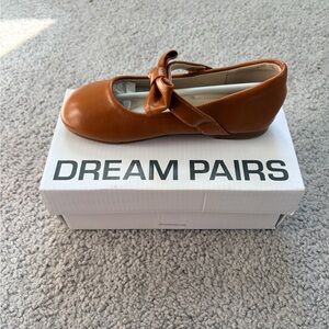 Dream Pairs Cognac Bow Mary Jane Flats
